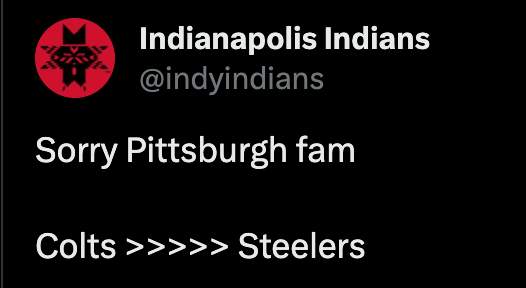 Indianapolis Indians Troll Pittsburgh on Twitter